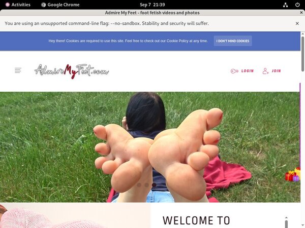 Admire My Feet Webcams