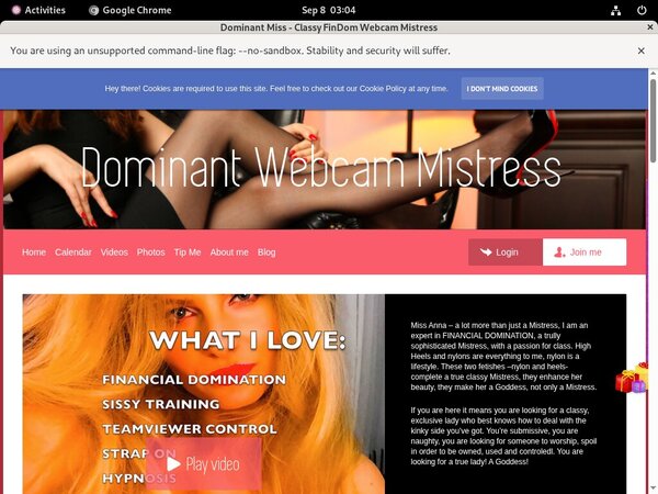 Dominant Miss - Classy FinDom Webcam Mistress Join By Check