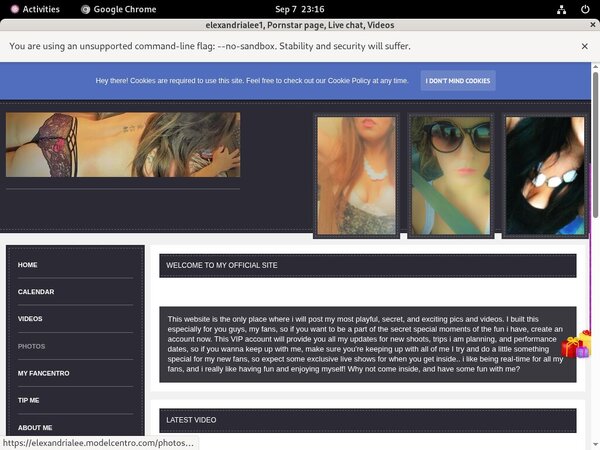 Elexandrialee1 Sign Up Page