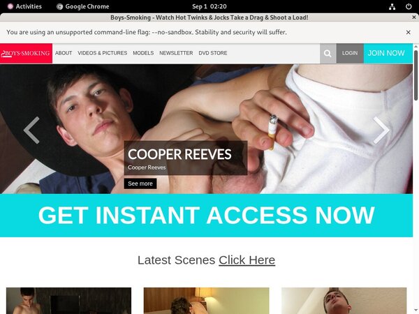 Free Boys Smoking Sign Up