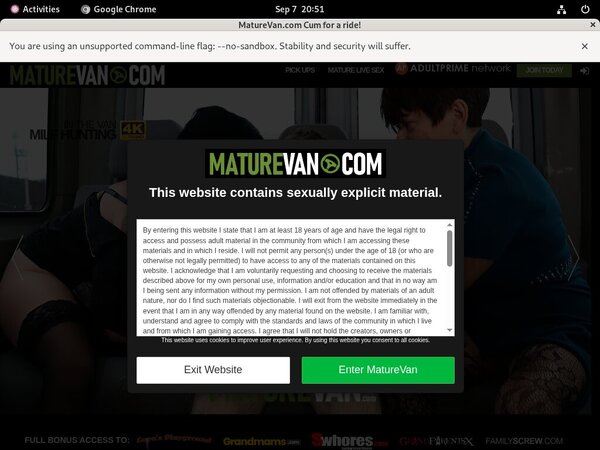 Free Maturevan Password Account