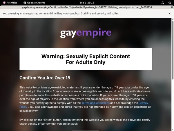 Gay Empire Unlimited Order Form