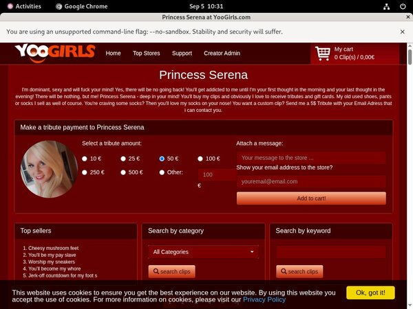 PrincessSerena Billing Form