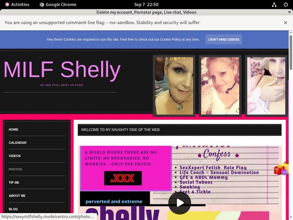 Sexymilfshelly.modelcentro.com Login Details
